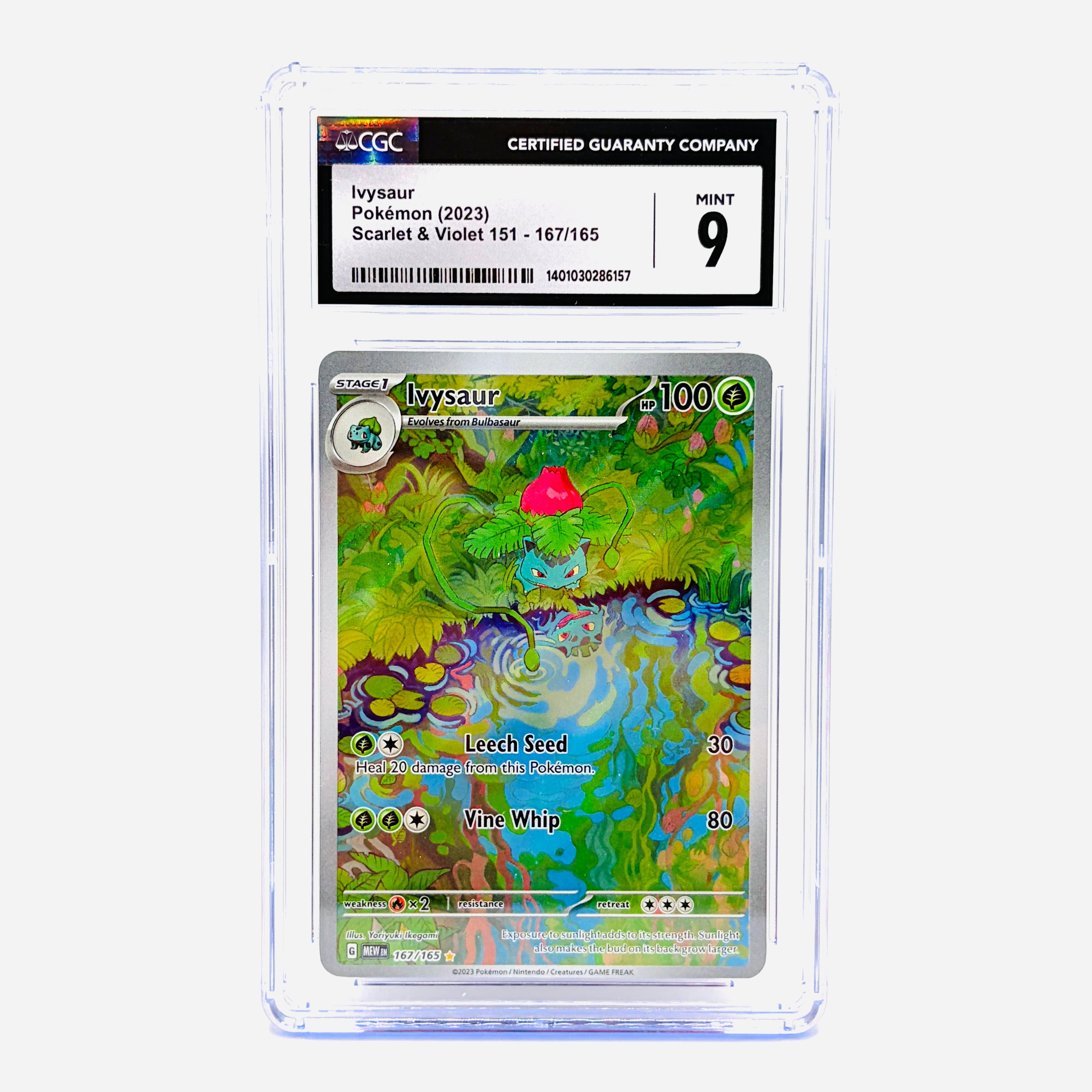 ivysaur pokemon card 151 CGC 9 Ivysaur Illustration Rare
