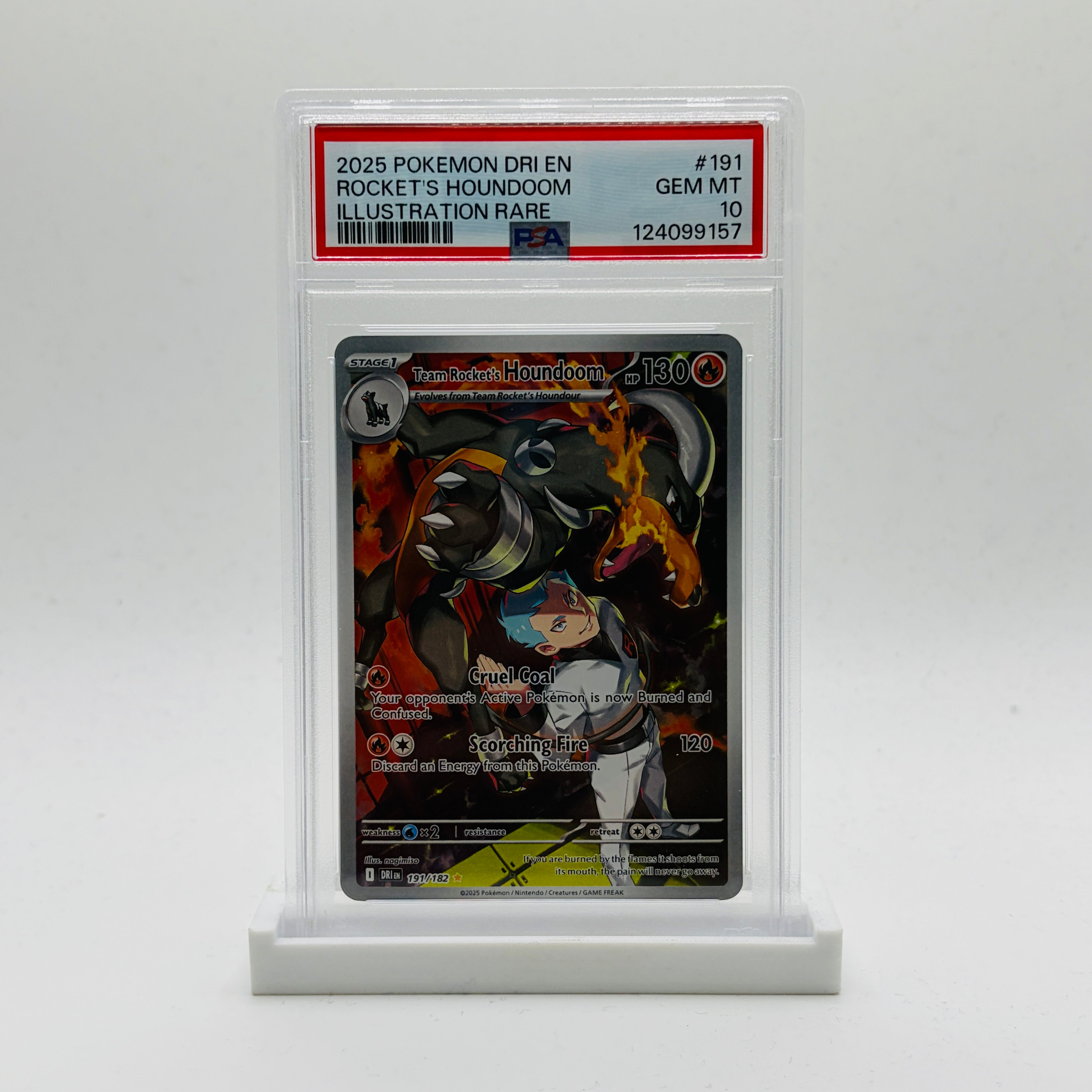 PSA 10 Team Rocket's Houndoom Illustration Rare - 2025 Pokemon