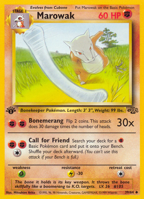 Marowak (39/64) [Jungle 1st Edition] – Danireon Cards & Games
