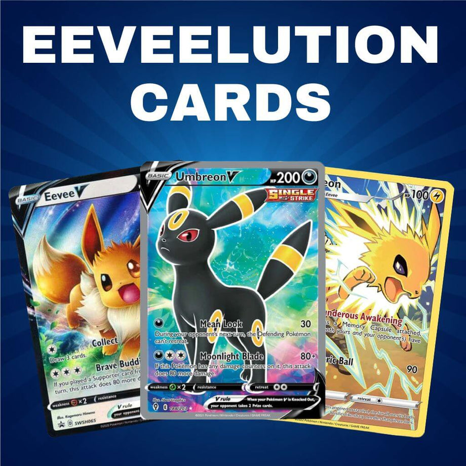  Eevee - Eeveelution Evolution Card Set - Jolteon Flareon  Vaporeon Eevee - Ancient Origins - 4 Card Lot : Toys & Games