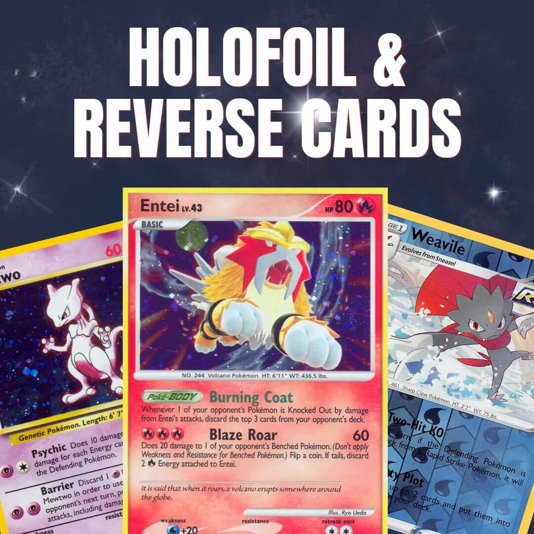 Pokémon Holo Cards - Reverse Holofoil Cards
