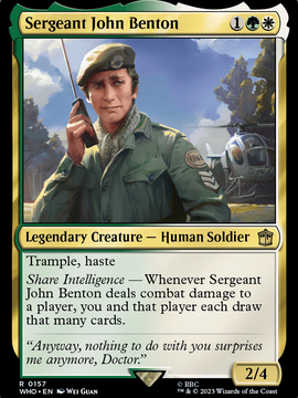 Sergeant John Benton (WHO-157) - Doctor Who