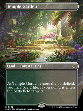Temple Garden (CLU-282) - Ravnica: Clue Edition (Borderless) Foil