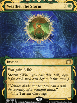 Weather the Storm (STA-058) - Strixhaven Mystical Archive: (Showcase) (Borderless) Etched Foil