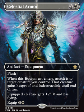 Celestial Armor (FDN-295) - Foundations (Borderless) Foil