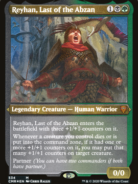 Reyhan, Last of the Abzan (CMR-534) - Commander Legends Etched Foil