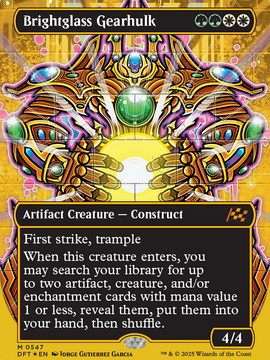 Brightglass Gearhulk (Borderless) (First-Place Foil) (DFT-547) - Aetherdrift Foil