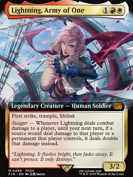 Lightning, Army of One (FIN-498) - FINAL FANTASY: (Extended Art) Foil