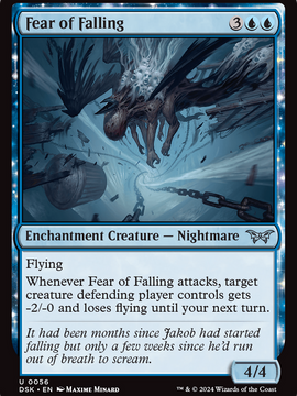 Fear of Falling (DSK-056) - Duskmourn: House of Horror: (nyxtouched)