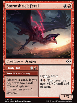 Stormshriek Feral // Flush Out (TDM-124) - Tarkir: Dragonstorm Foil