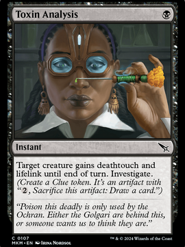 Toxin Analysis (MKM-107) - Murders at Karlov Manor