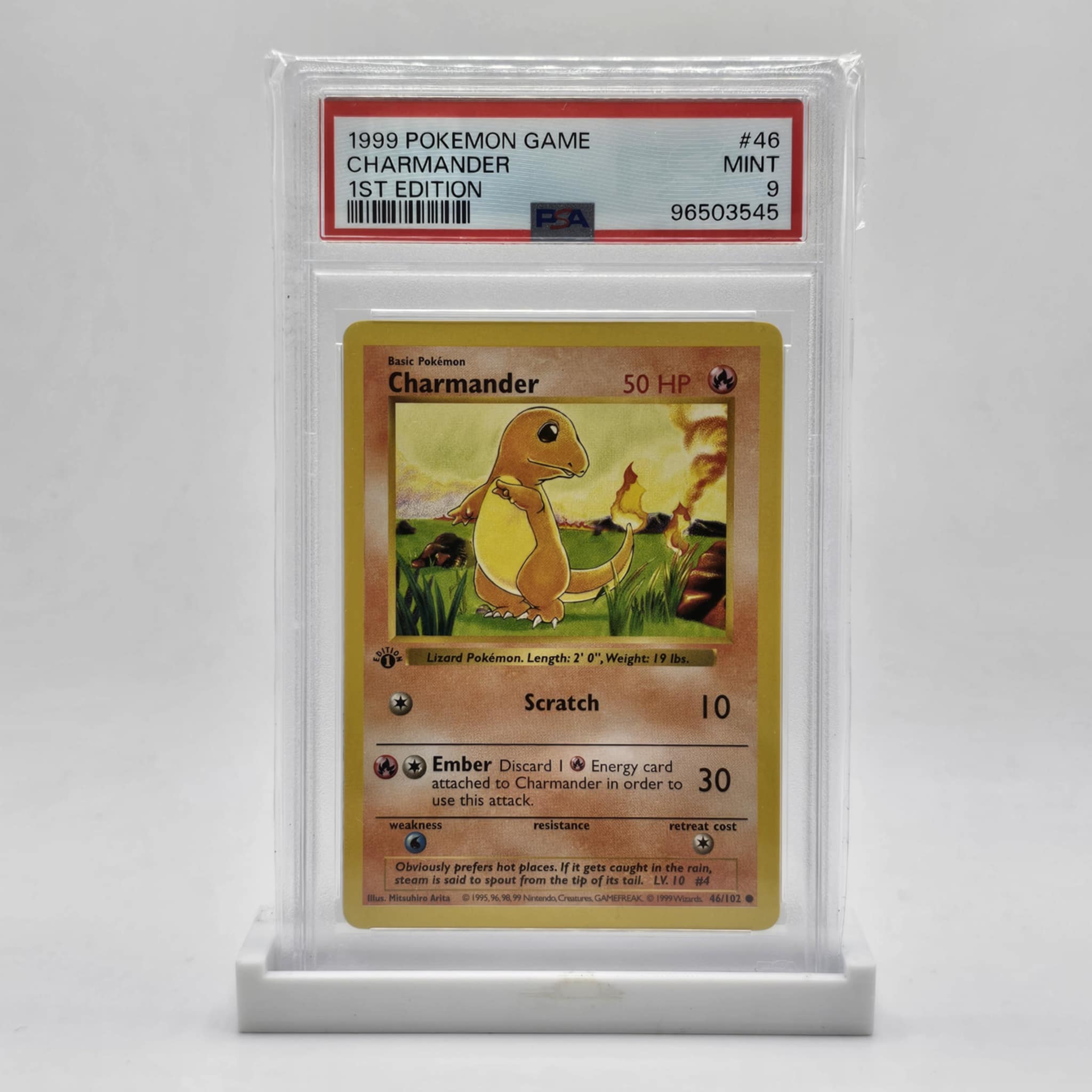 PSA 9 Charmander - Pokemon Base Set 1st Edition Shadowless Danireon Cards & Games PSA 9 Charmander - Pokemon Base Set 1st Edition Shadowless Danireon Cards & Games