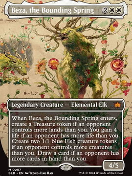 Beza, the Bounding Spring (BLB-287) - Bloomburrow: (Showcase) (Borderless)
