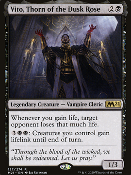 Vito, Thorn of the Dusk Rose (M21-127) - Core Set 2021 Foil