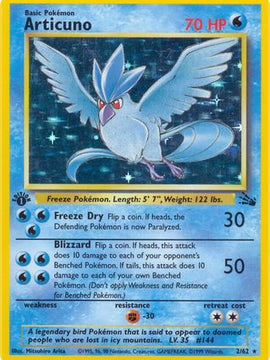 Articuno (2/62) [Fossil 1st Edition]