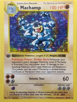 Machamp (8/102) (Shadowless) [Base Set 1st Edition]