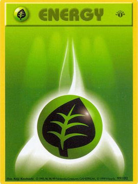 Grass Energy (99/102) (Shadowless) [Base Set 1st Edition]