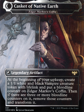 Edgar, Charmed Groom // Edgar Markov's Coffin (VOW-341) - Innistrad: Crimson Vow: (Double Faced Transform) (Borderless) Foil
