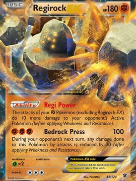 Regirock EX (43/124) [XY: Fates Collide]