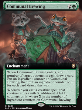 Communal Brewing (BLC-063) - Bloomburrow Commander: (Extended Art)