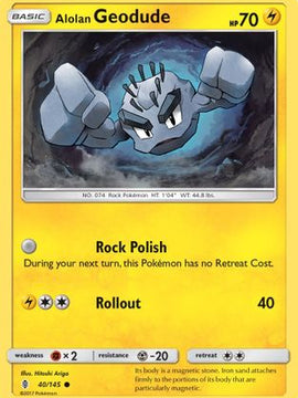Alolan Geodude (40/145) [Sun & Moon: Guardians Rising]
