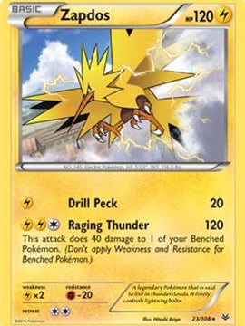 Zapdos(23/108) (Theme Deck Exclusive) [XY: Roaring Skies]