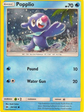 Popplio (39/149) (Cosmos Holo) [Sun & Moon: Base Set]