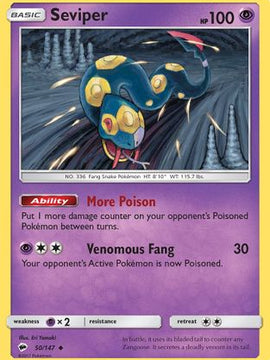 Seviper (50/147) [Sun & Moon: Burning Shadows]