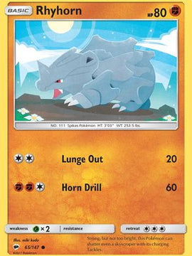 Rhyhorn (65/147) [Sun & Moon: Burning Shadows]