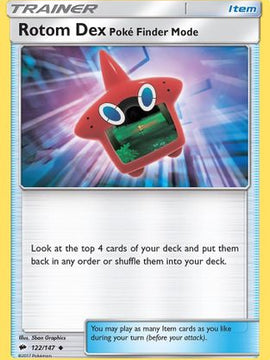Rotom Dex Poke Finder Mode (122/147) [Sun & Moon: Burning Shadows]