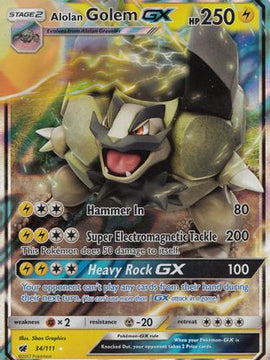 Alolan Golem GX (34/111) [Sun & Moon: Crimson Invasion]