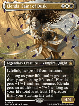 Elenda, Saint of Dusk (FDN-346) - Foundations (Borderless) Foil