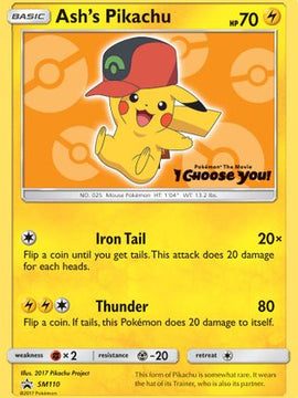 Ash's Pikachu (SM110) [Sun & Moon: Black Star Promos]