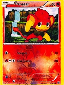 Pansear (21/114) (Energy Reverse Holo) [Black & White: Base Set]