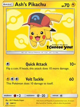 Ash's Pikachu (SM111) [Sun & Moon: Black Star Promos]