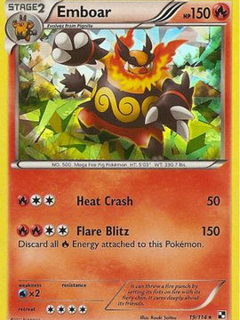 Emboar (19/114) (Cracked Ice Holo) (Theme Deck Exclusive) [Black & White: Base Set]