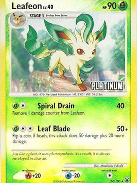 Leafeon (24/100) [Burger King Promos: 2009 Collection]