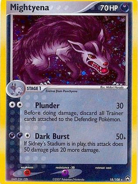 Mightyena (18/108) (Theme Deck Exclusive) [EX: Power Keepers]