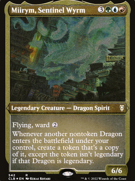 Miirym, Sentinel Wyrm (CLB-542) - Commander Legends: Battle for Baldur's Gate Etched Foil