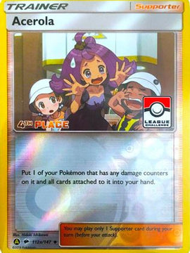 Acerola (112a/147) (League Promo 4th Place) [Sun & Moon: Burning Shadows]