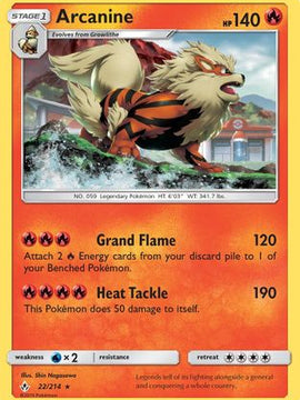 Arcanine 22/214 - SM  Unbroken Bonds Holofoil