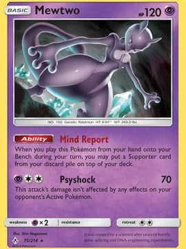 Mewtwo (75/214) [Sun & Moon: Unbroken Bonds]