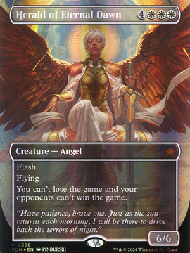 Herald of Eternal Dawn (FDN-368) - Foundations (Borderless) Foil