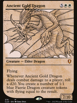 Ancient Gold Dragon (CLB-376) - Commander Legends: Battle for Baldur's Gate: (Showcase)