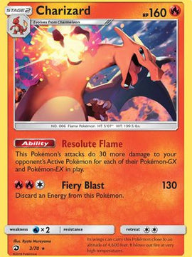 Charizard (3/70) (Let's Play, Eevee) (Theme Deck Exclusive) [Sun & Moon: Dragon Majesty]