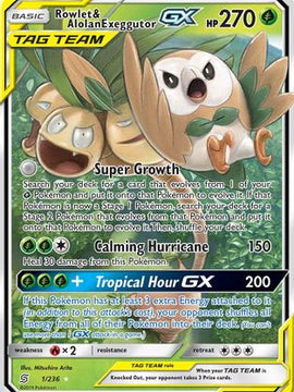 Rowlet & Alolan Exeggutor GX (1/236) [Sun & Moon: Unified Minds]