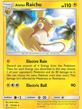 Alolan Raichu 57/236 - SM  Unified Minds Holofoil