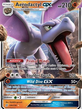 Aerodactyl GX (106/236) [Sun & Moon: Unified Minds]