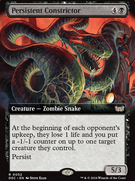 Persistent Constrictor (DSC-052) - Duskmourn: House of Horror Commander: (Extended Art)