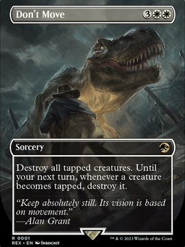 Don't Move (REX-001) - Jurassic World Collection (Borderless) Foil